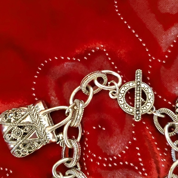 Silver Tone Purse Charm Bracelet - Picture 4 of 8